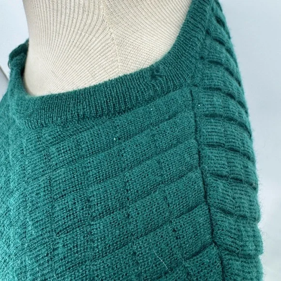 Castle of Ireland Emerald Green Ribbed Button Front Cardigan Sweater Size‎ L - Picture 6 of 9